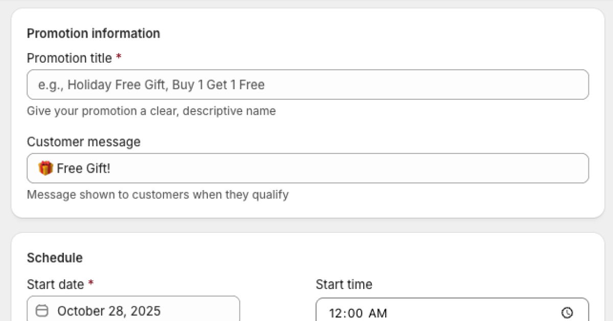 Create first promotion